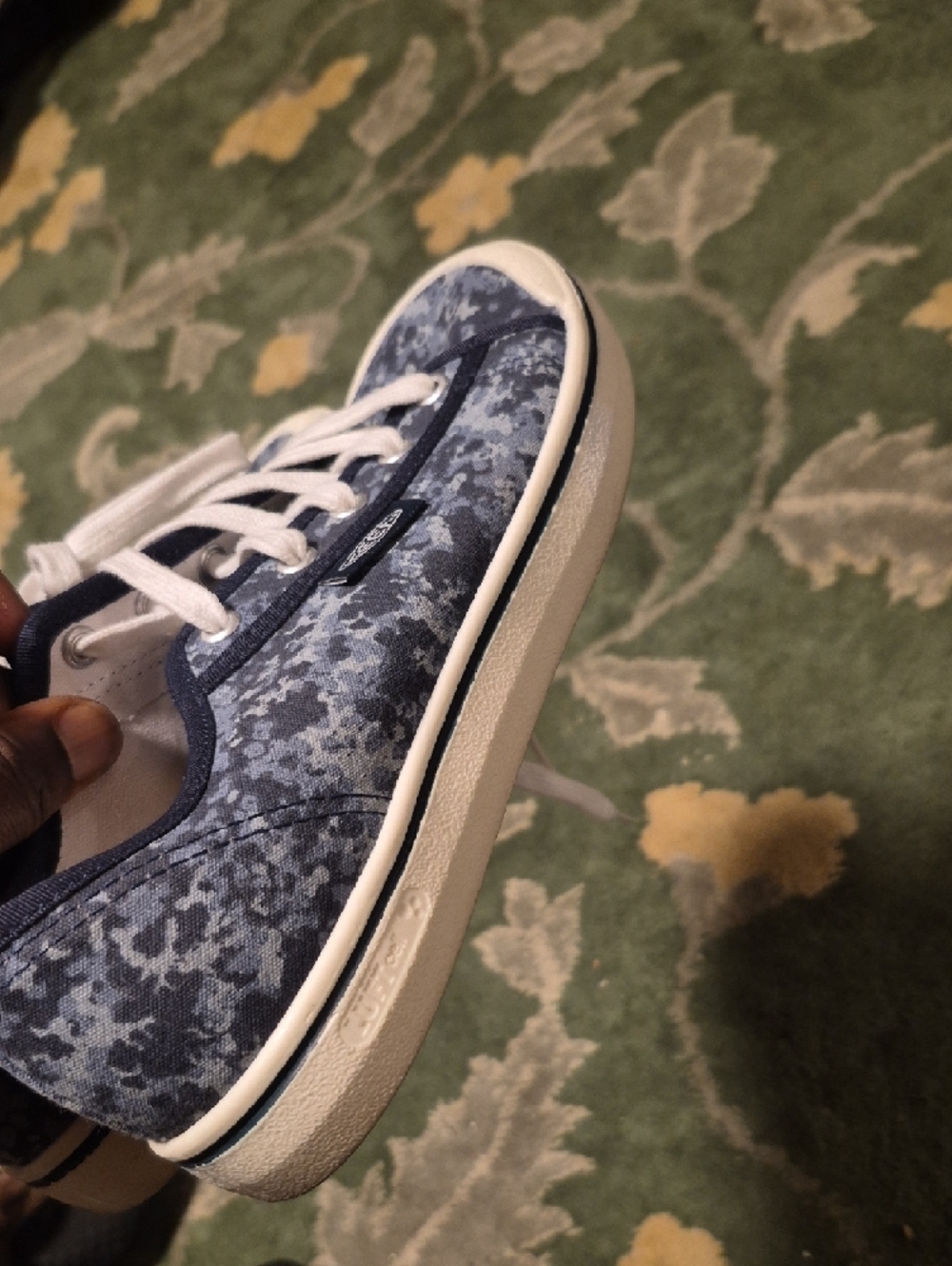 Keen Blue Camo Low-Top Canvas Sneakers - Picture 6 of 8